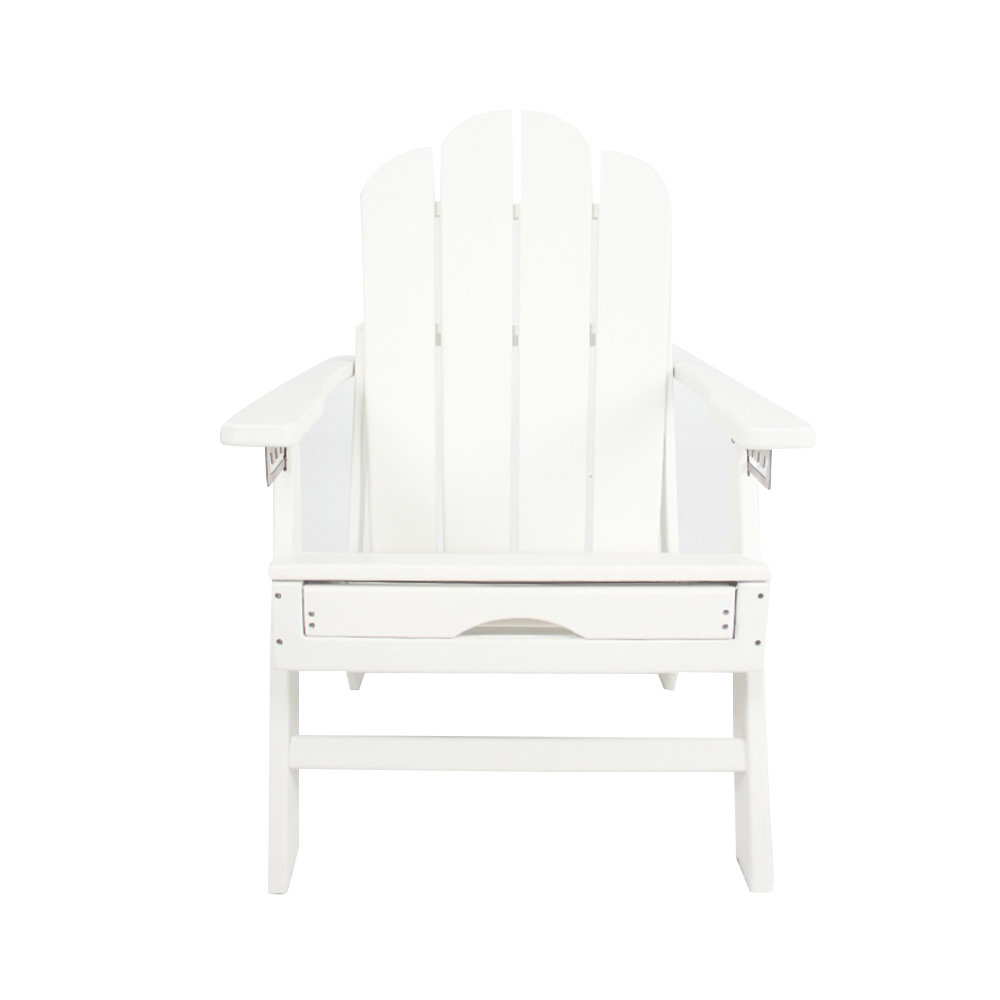 ADM006 Beach Leisure HDPE Adirondack-Stuhl mit ausziehbarem Sitz und Liegestuhl für den Außenbereich