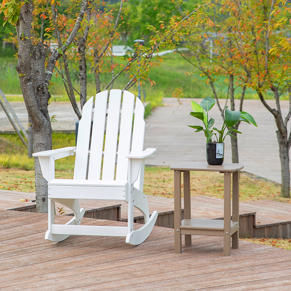 TTM004 Antikes HDPE Garden Park Patio Adirondack passendes rechteckiges Beistelltischserien-Set