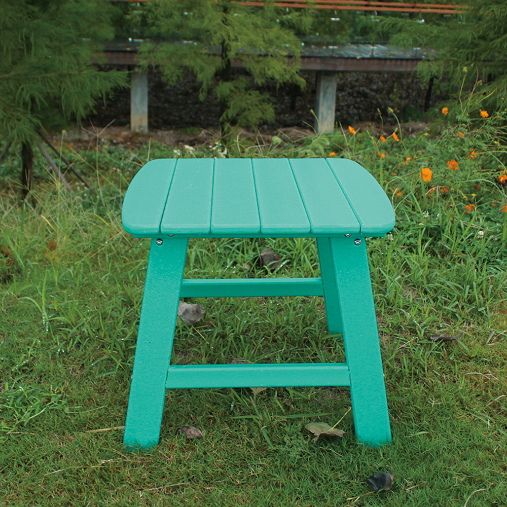 TTM001 HDPE 2-lagiges Regal ausziehbarer Adirondack-Schaukelstuhl für die Terrasse im Freien mit Beistelltisch