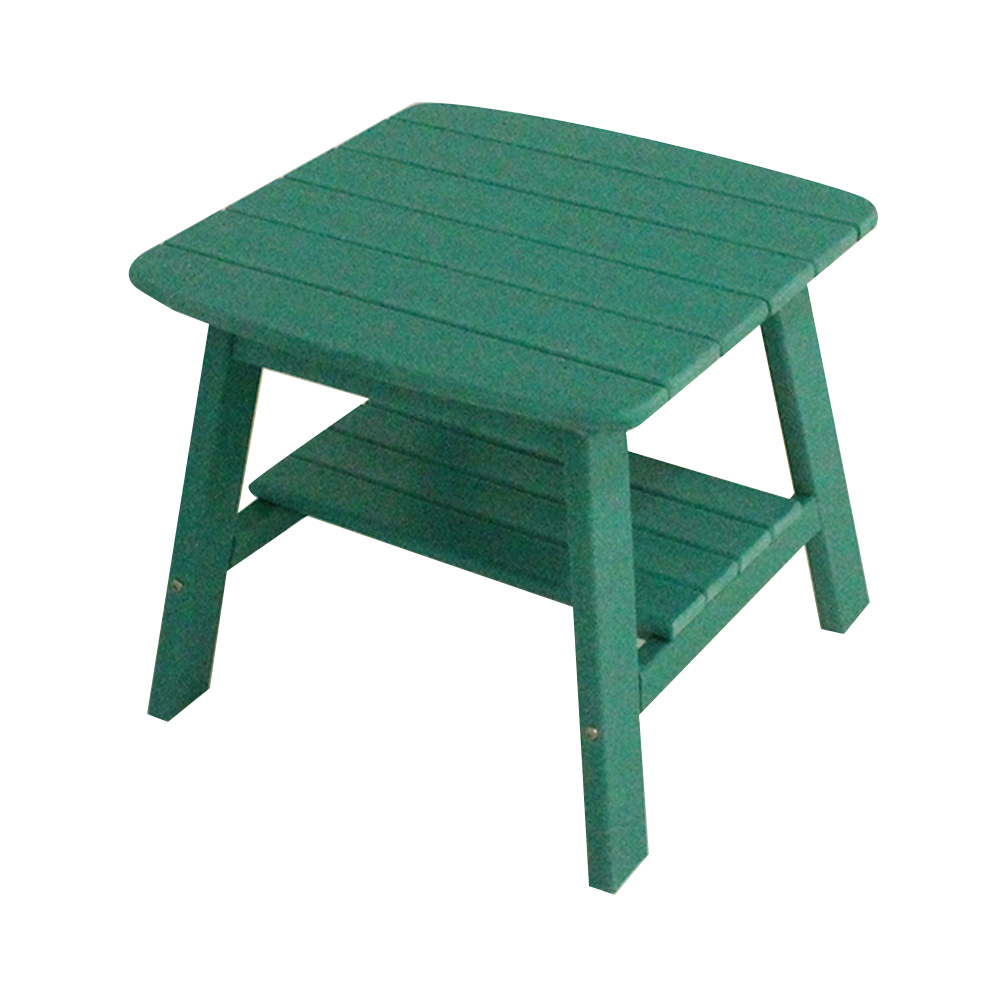 TTM001 HDPE 2-lagiges Regal ausziehbarer Adirondack-Schaukelstuhl für die Terrasse im Freien mit Beistelltisch