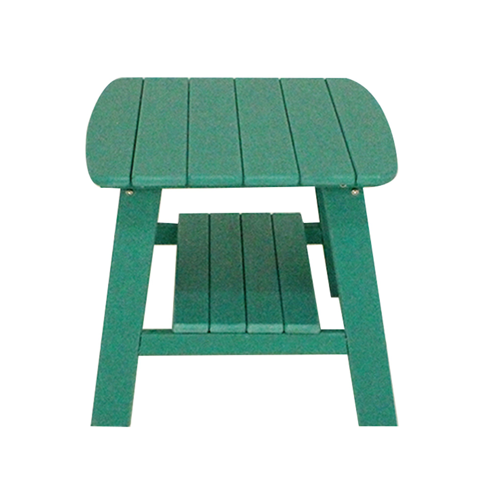 TTM001 HDPE 2-lagiges Regal ausziehbarer Adirondack-Schaukelstuhl für die Terrasse im Freien mit Beistelltisch