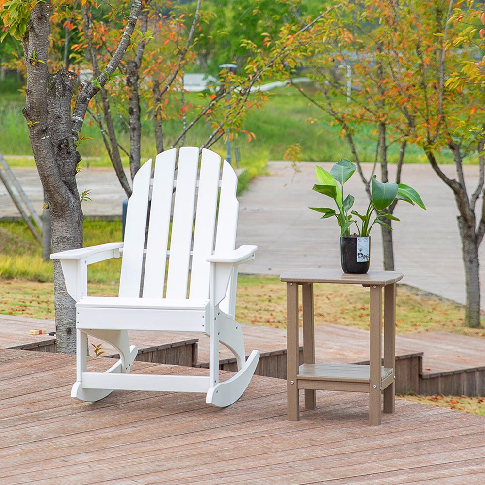 Wie bleiben Glanz und Textur der Oberfläche des HDPE Rocking Adirondack Chair bei längerem Gebrauch erhalten, um die Neuheit und Schönheit des Produkts zu bewahren?