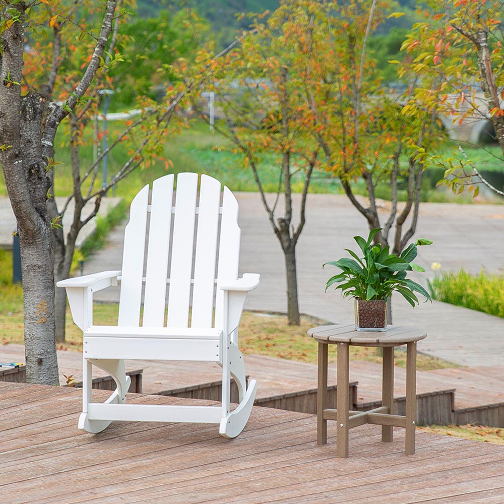 Sets ADS207 Adirondack Schaukelstuhl, Terrasse, Garten, verstellbares Design, HDPE-Material